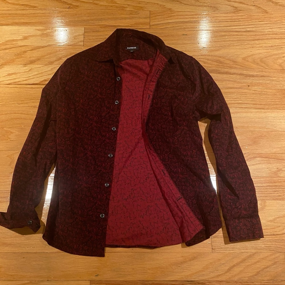 Express Floral Print button down shirt